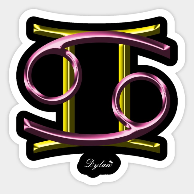 Cancer Gemini Cusp Sticker by DylanArtNPhoto